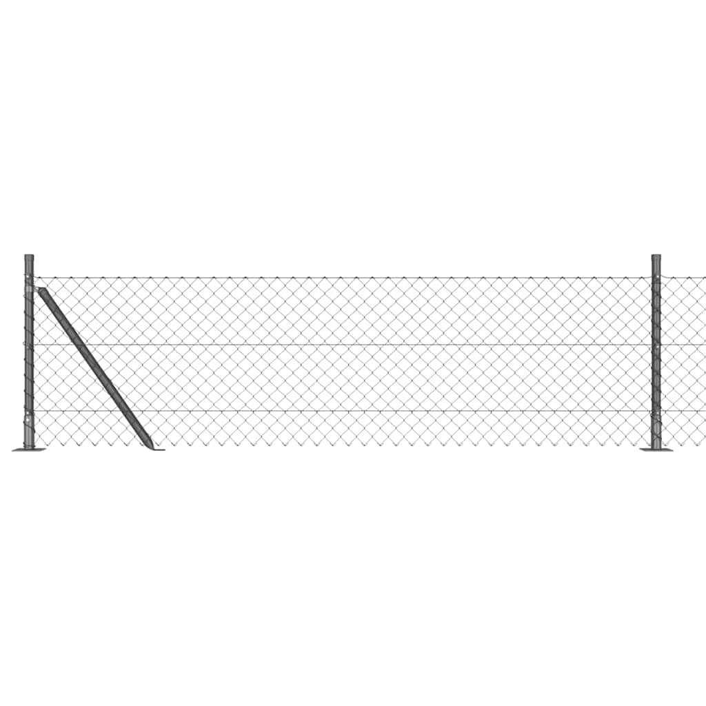 Vidaxl afrasteringspaal grijs 10 x 0,4 m (40 x 40 mm gaas)