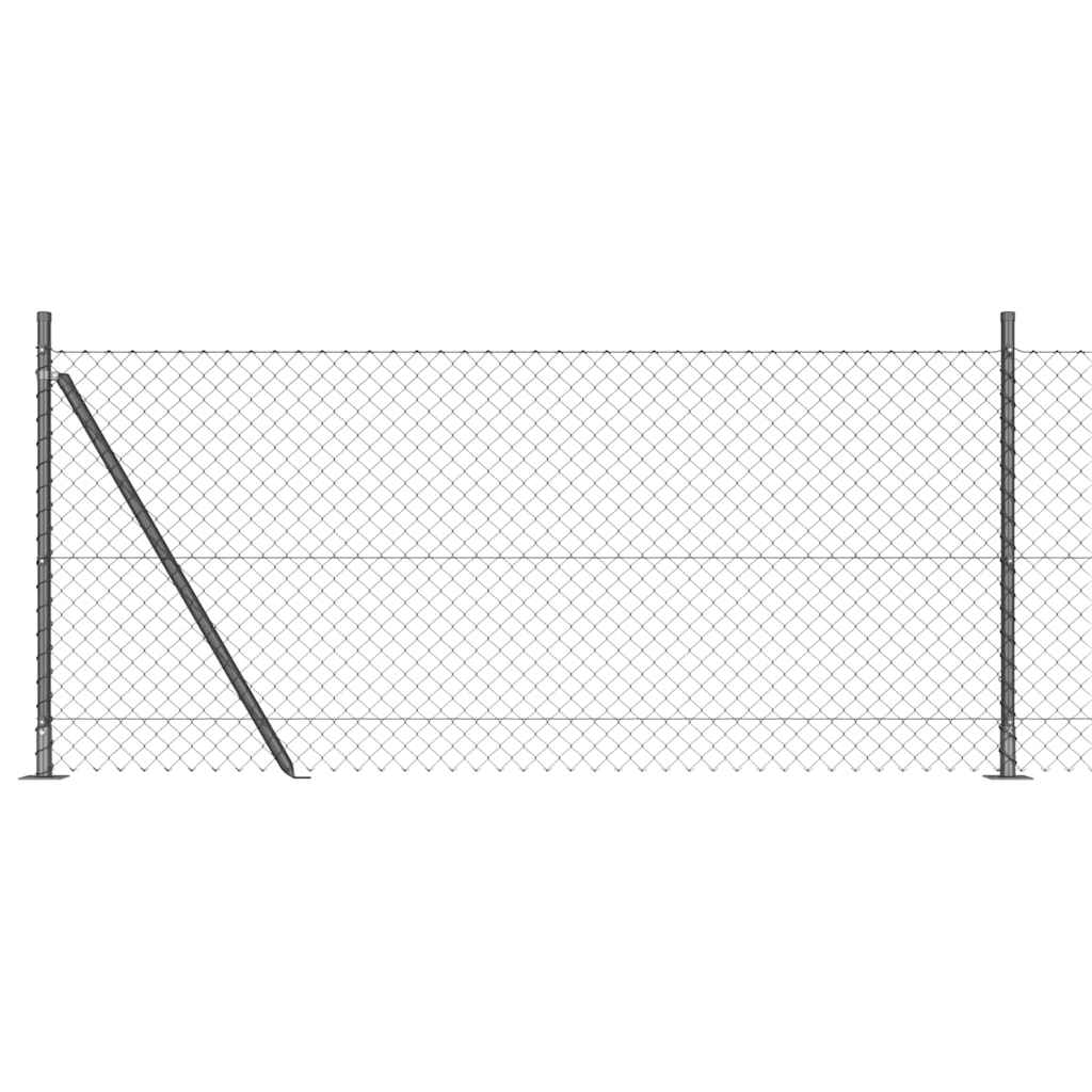 Vidaxl afrasteringspaal grijs 10 x 0,8 m (40 x 40 mm gaas)