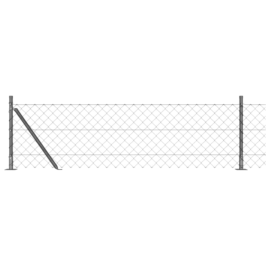 Vidaxl afrasteringspaal grijs 10 x 0,4 m (60 x 60 mm gaas)