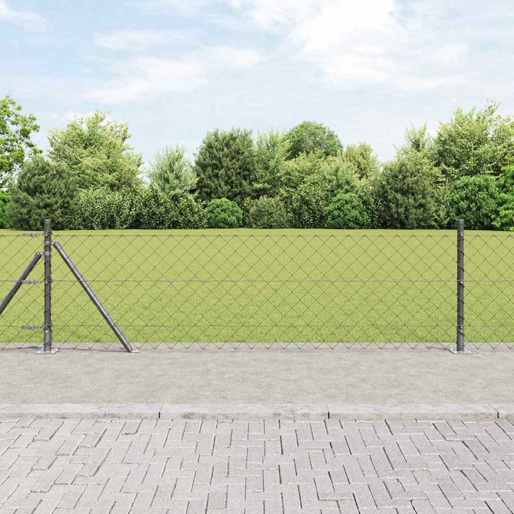 Vidaxl afrasteringspaal grijs 10 x 0,6 m (60 x 60 mm gaas)