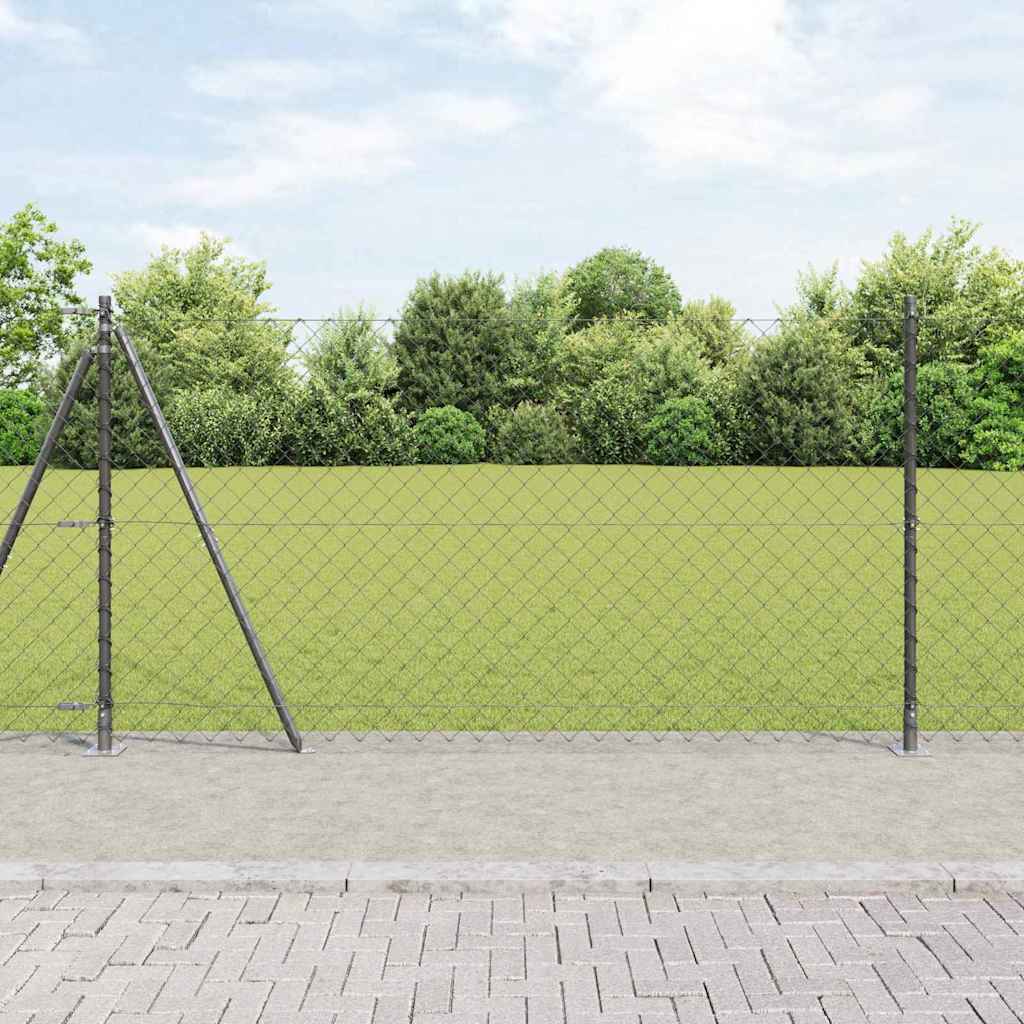 Vidaxl afrasteringspaal grijs 10 x 1,2 m (60 x 60 mm gaas)