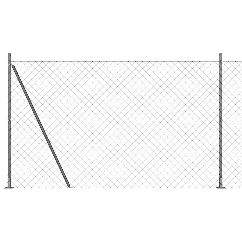Vidaxl afrasteringspaal grijs 10 x 1,5 m (60 x 60 mm gaas)