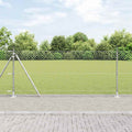 Vidaxl afrasteringspaal zilver 10 x 0,8 m (40 x 40 mm gaas) staal