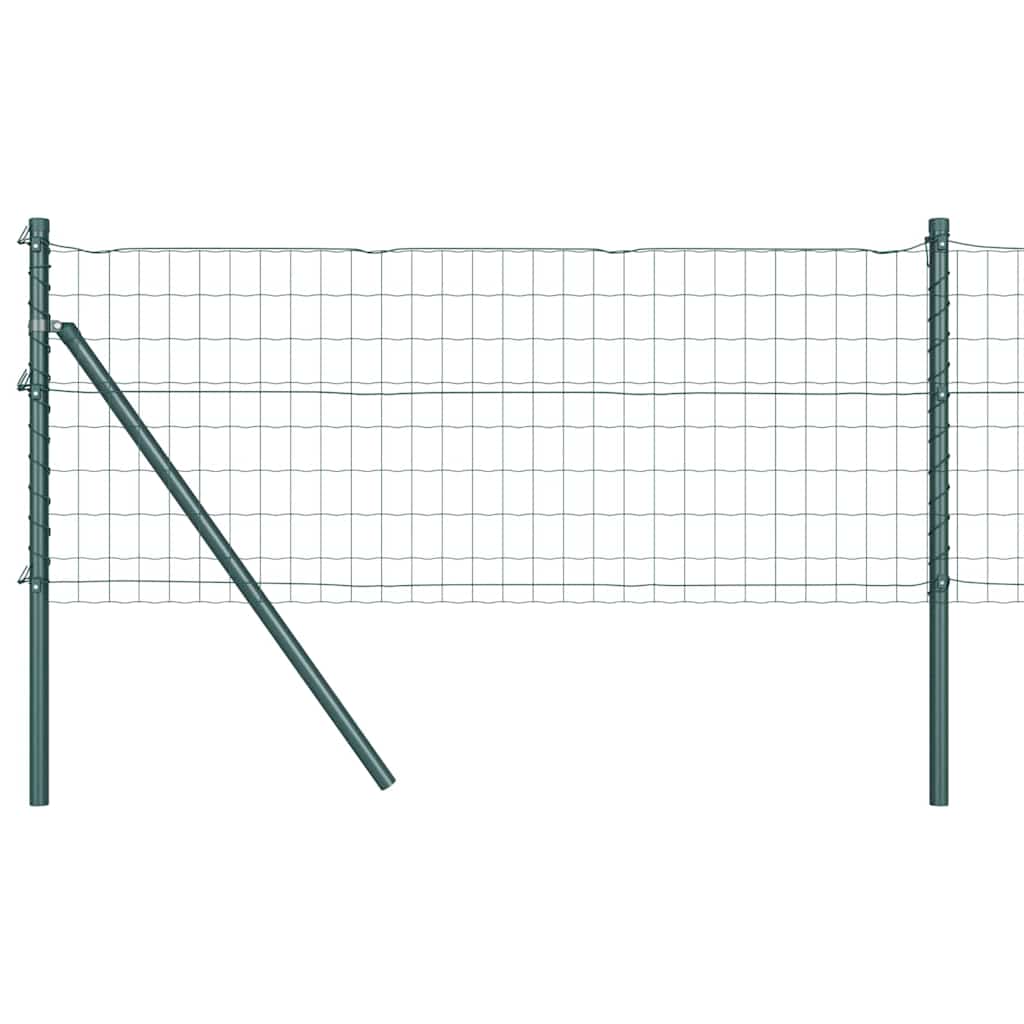 Vidaxl hek met paal groen 0,8 x 10 m staal en pvc