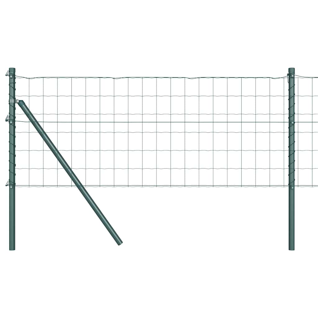 Vidaxl hek met paal groen 0,6 x 10 m staal en pvc