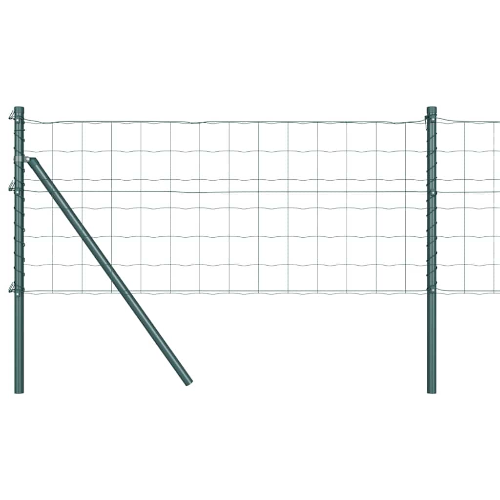 Vidaxl hek met paal groen 0,4 x 10 m staal en pvc