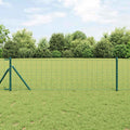 Vidaxl hek met paal groen 0,8 x 10 m staal