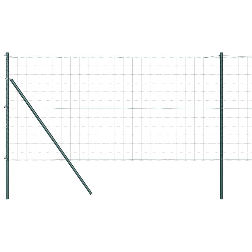 Vidaxl hek met paal groen 1 x 25 m staal