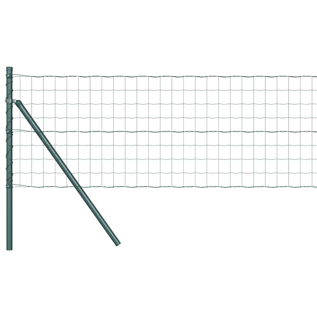 Vidaxl hek met paal groen 0,4 x 10 m staal en pvc