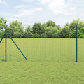 Vidaxl hek met paal groen 1,2 x 10 m staal