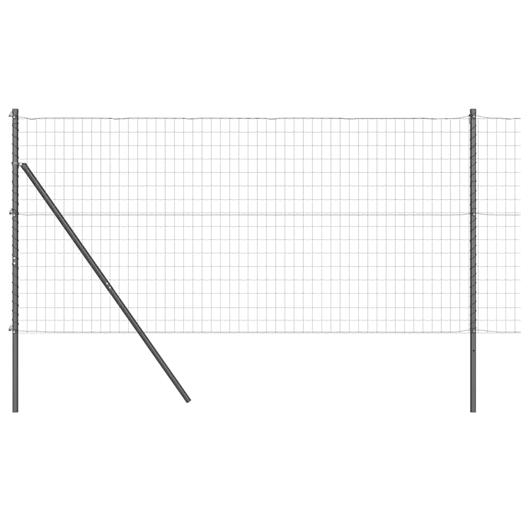 Vidaxl hek met paal grijs 1,2 x 10 m staal en pvc