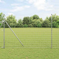 Vidaxl hek met paal zilver 1,6 x 10 m staal en pvc