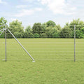 Vidaxl hek met paal zilver 1,2 x 10 m staal