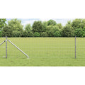Vidaxl hek met paal zilver 0,4 x 25 m staal
