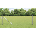 Vidaxl hek met paal zilver 0,6 x 10 m staal