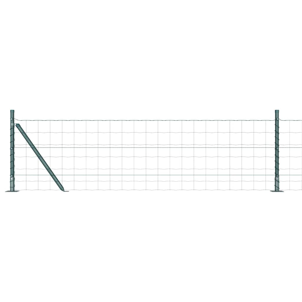 Vidaxl hek met paal groen 0,4 x 10 m staal en pvc
