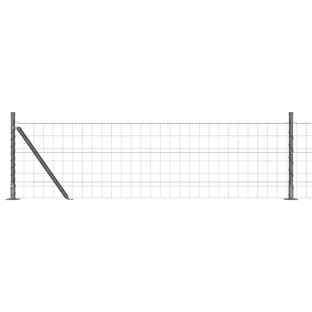 Vidaxl hek met paal grijs 0,4 x 10 m staal en pvc