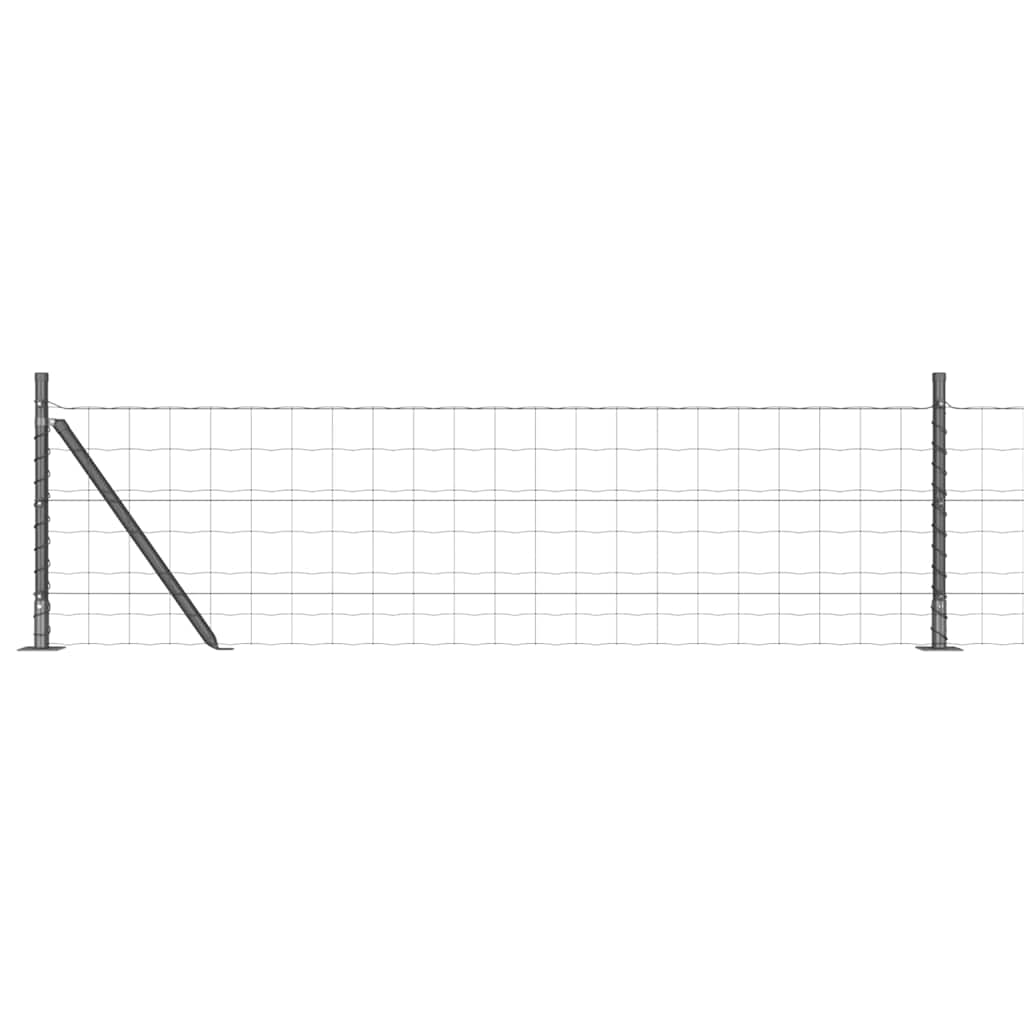 Vidaxl hek met paal grijs 0,4 x 10 m staal en pvc