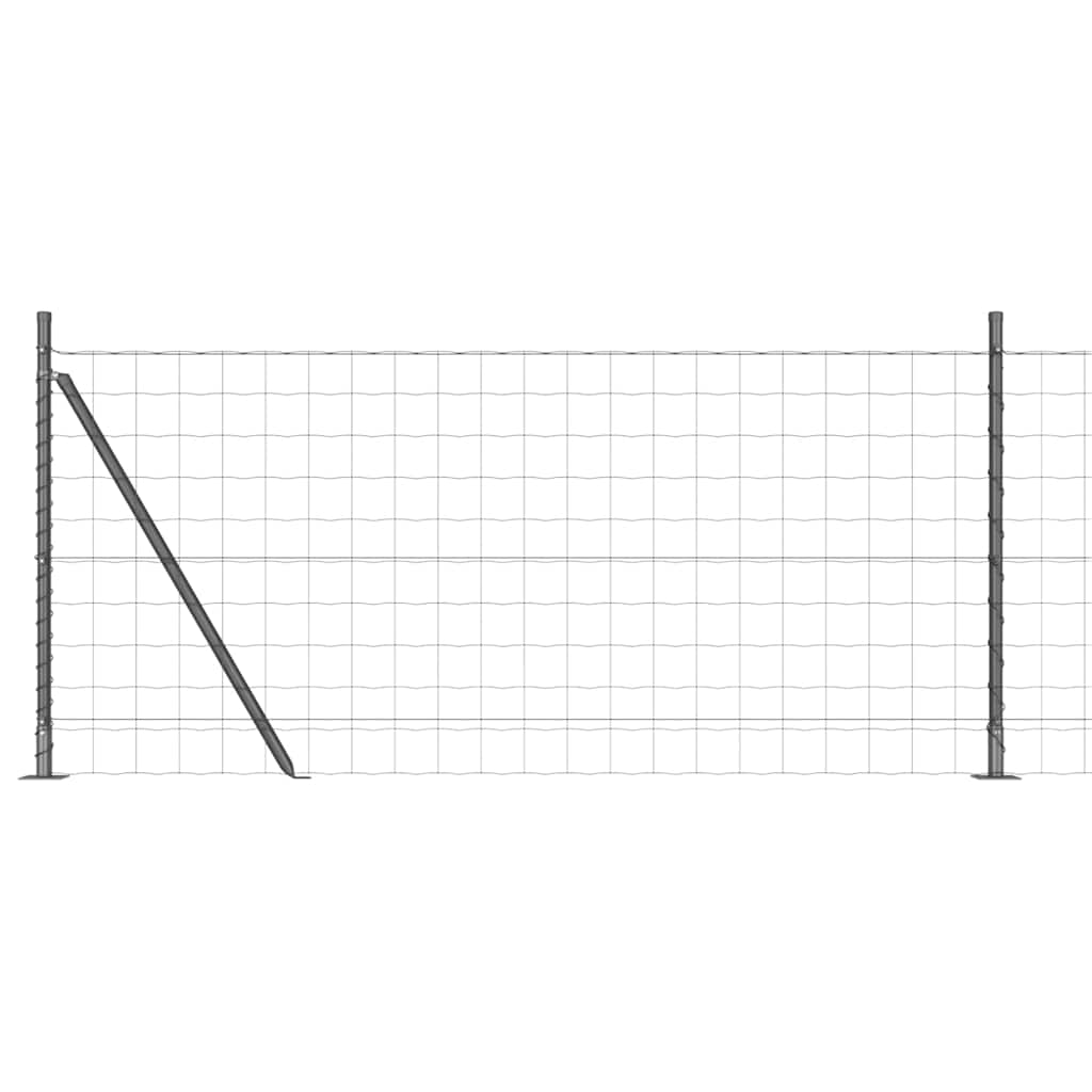 Vidaxl hek met paal grijs 1 x 10 m staal