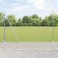 Vidaxl hek met paal zilver 1,5 x 10 m staal