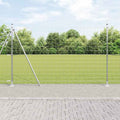 Vidaxl hek met paal zilver 1,5 x 10 m staal