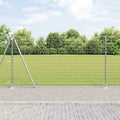 Vidaxl hek met paal zilver 1,2 x 10 m staal