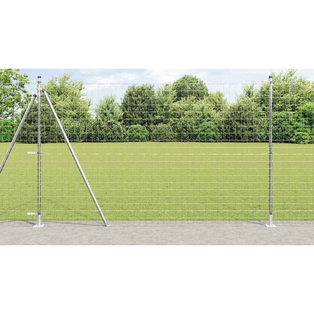 Vidaxl hek met paal zilver 1,6 x 10 m staal