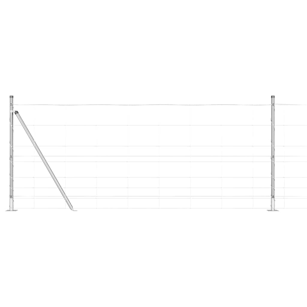 Vidaxl afrasteringspaal gegalvaniseerd 25 x 1 m staal