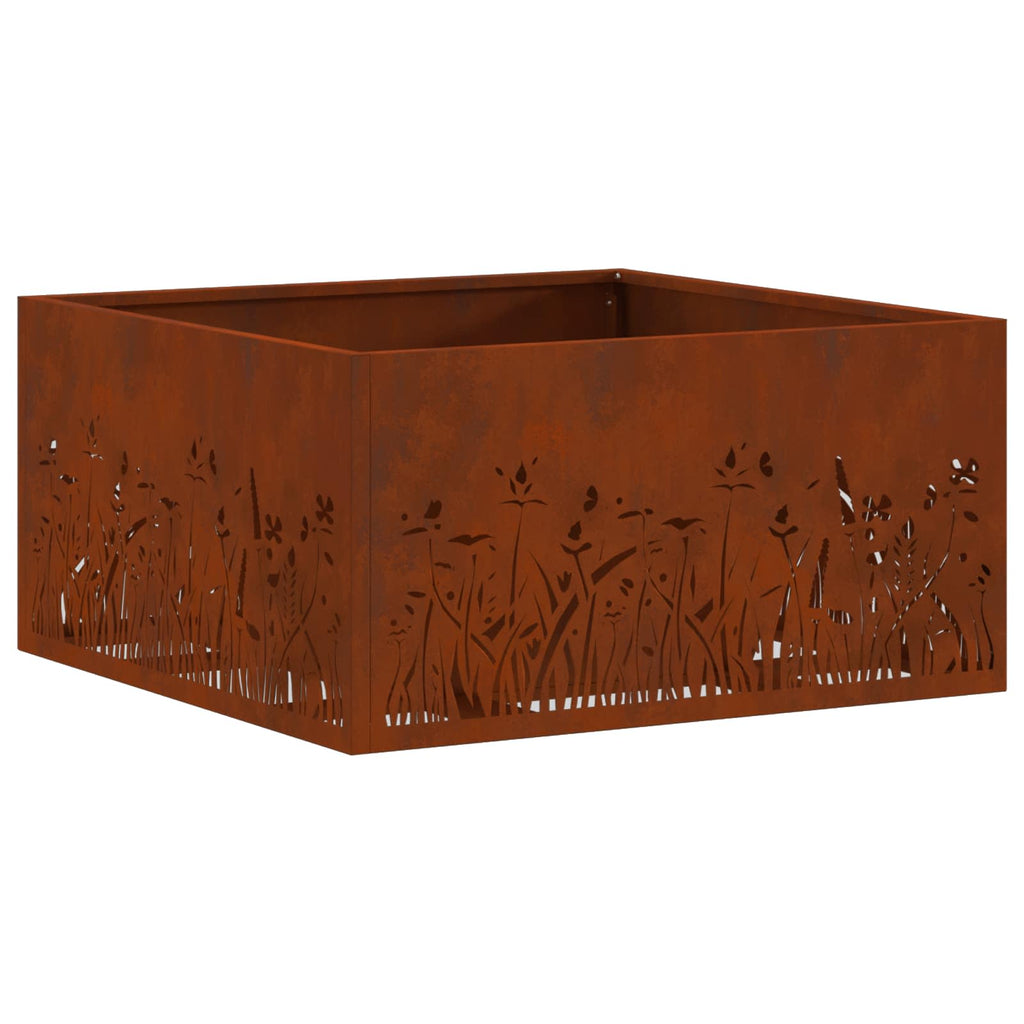 Vidaxl vuurkorf bruin 60 x 60 x 30 cm cortenstaal