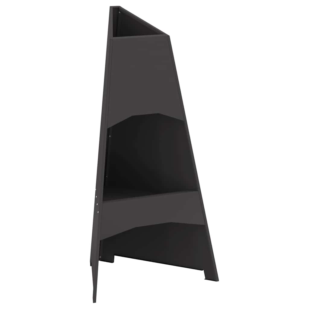 Vidaxl vuurkorf zwart 50 x 50 x 95 cm staal