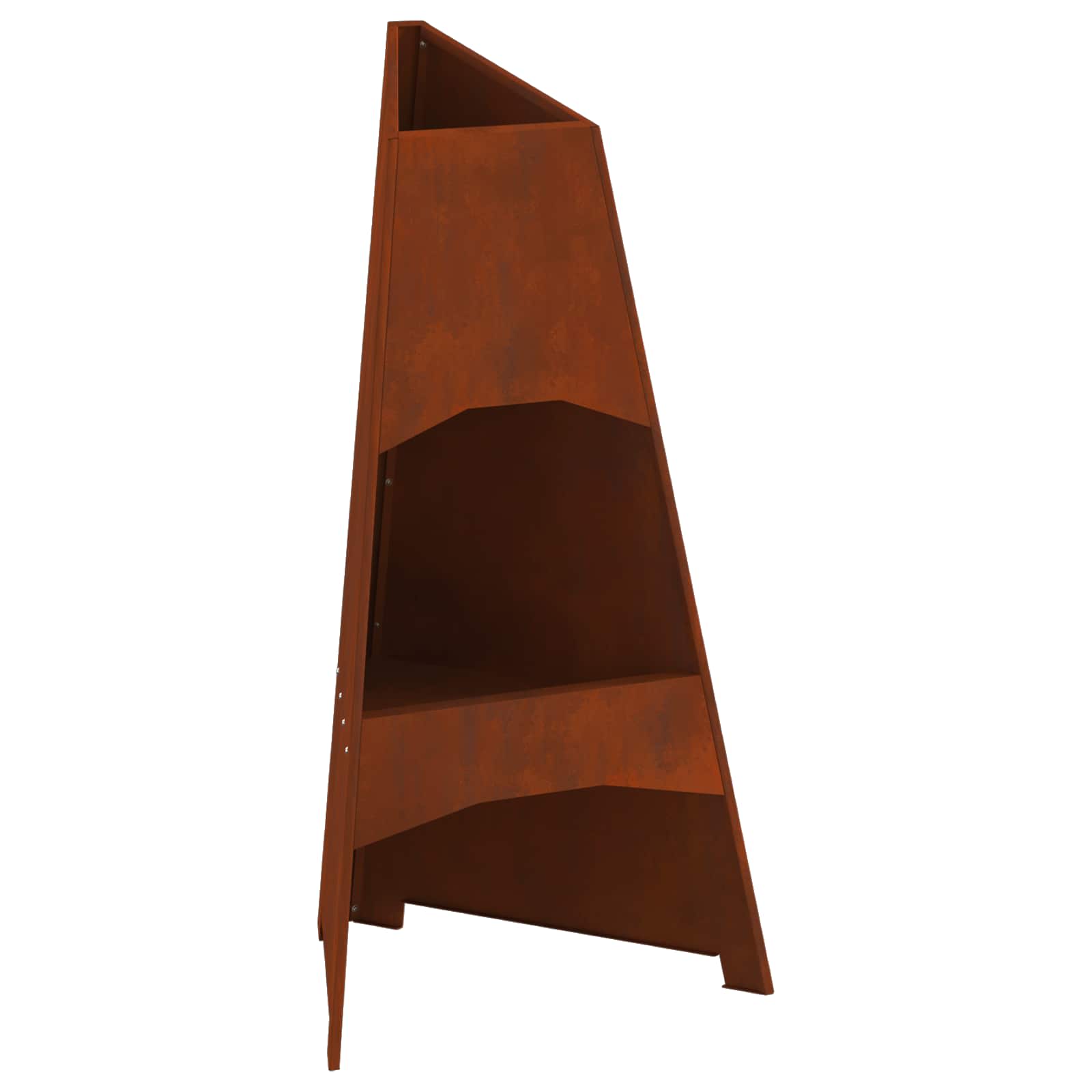 Vidaxl vuurkorf bruin 50 x 50 x 95 cm cortenstaal
