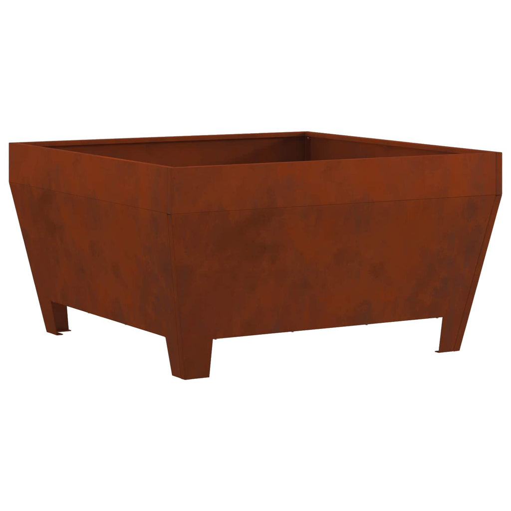 Vidaxl vuurkorf bruin 80 x 80 x 43 cm cortenstaal