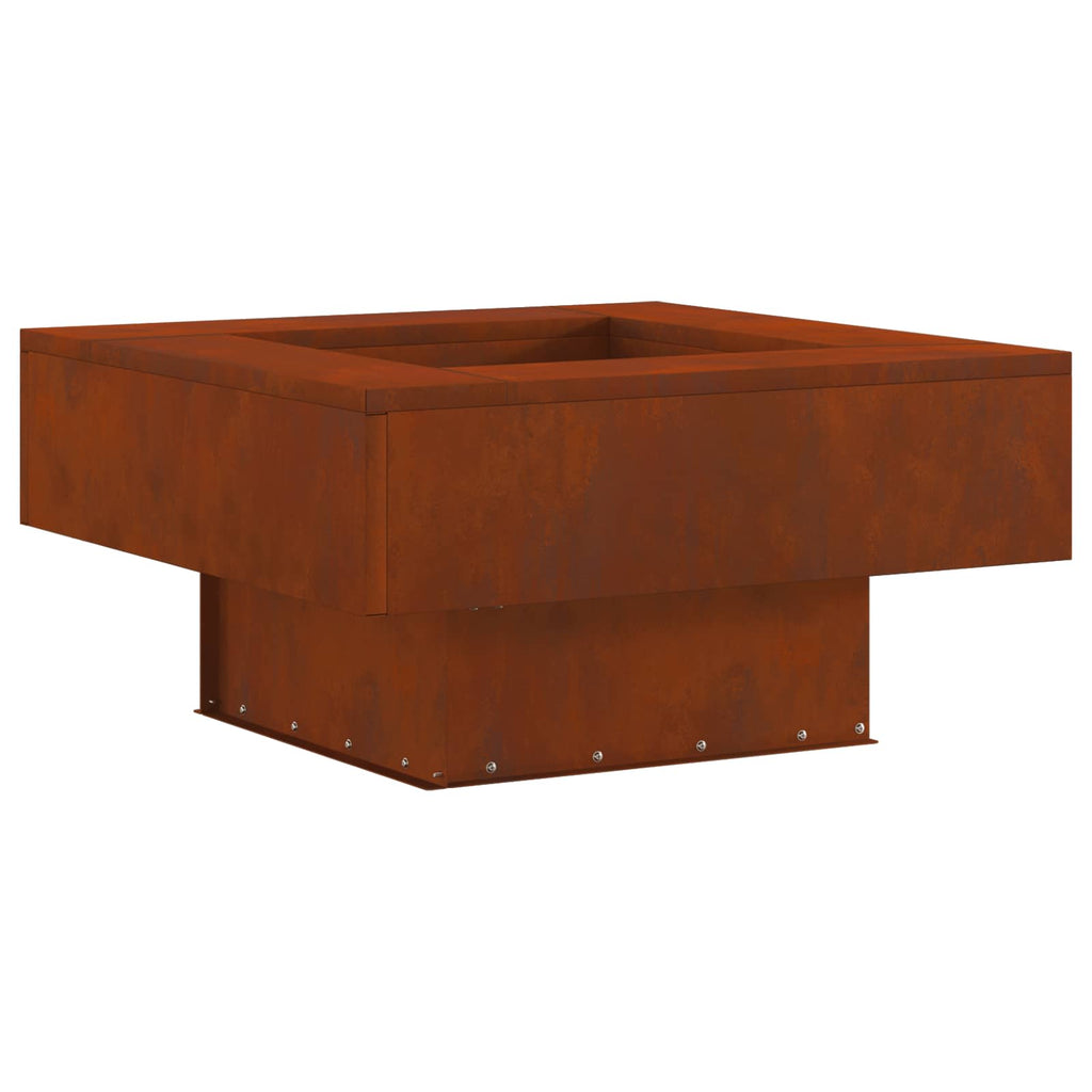 Vidaxl vuurkorf bruin 80 x 80 x 40 cm cortenstaal