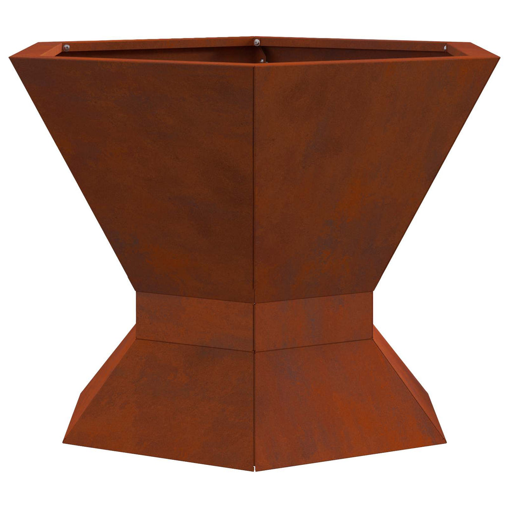 Vidaxl vuurkorf bruin 50 x 50 x 40 cm cortenstaal