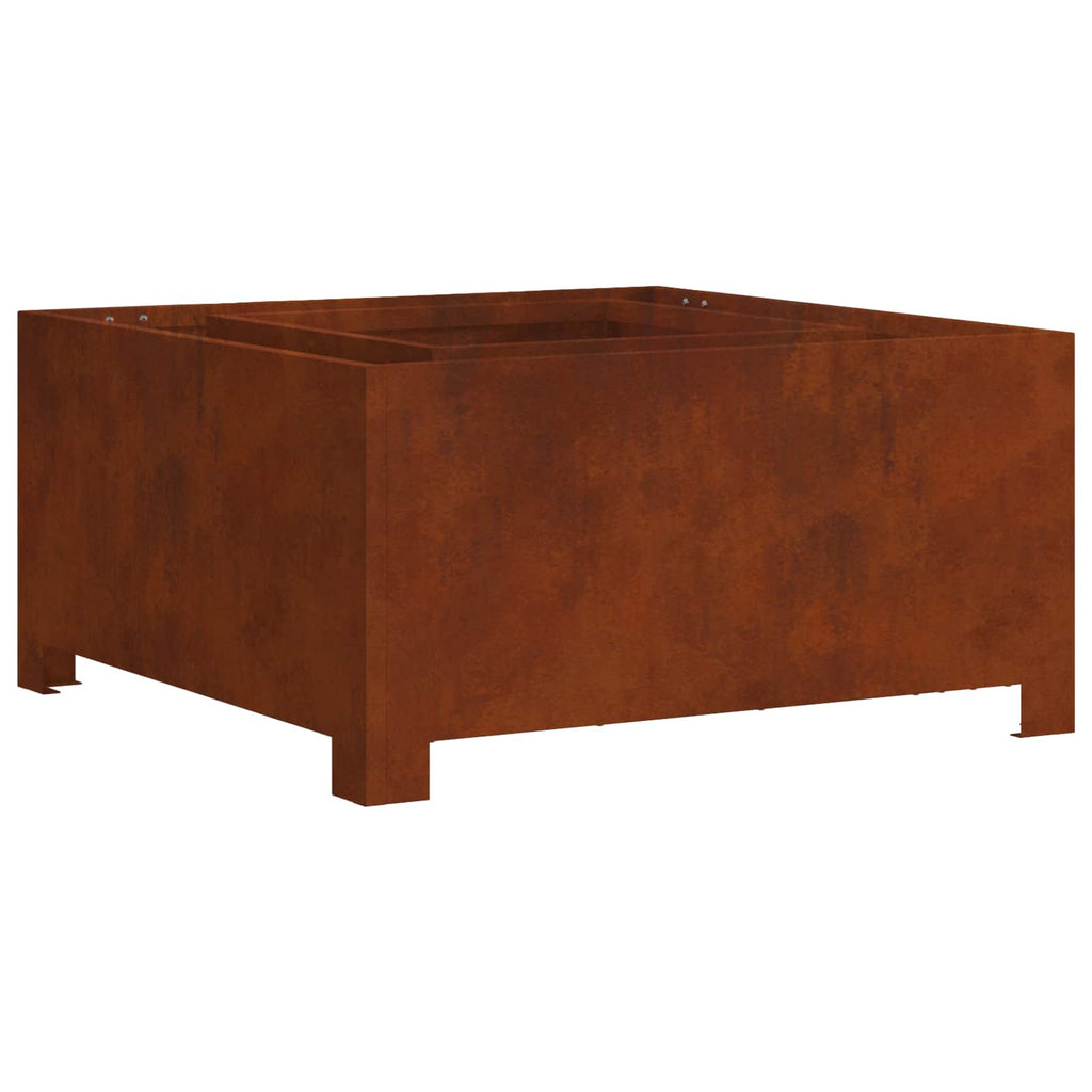 Vidaxl vuurkorf bruin 80 x 80 x 40 cm cortenstaal