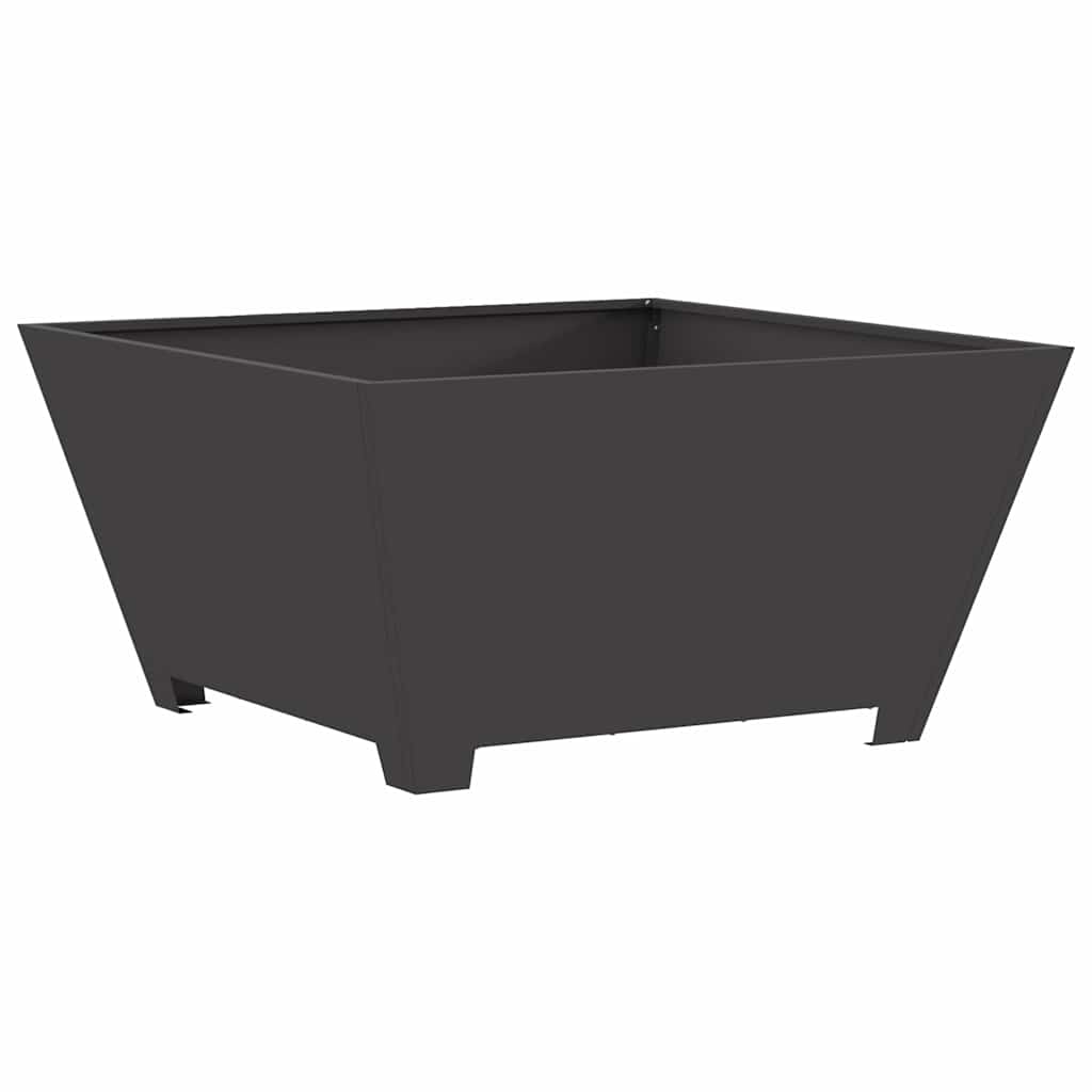 Vidaxl vuurkorf zwart 80 x 80 x 40 cm staal