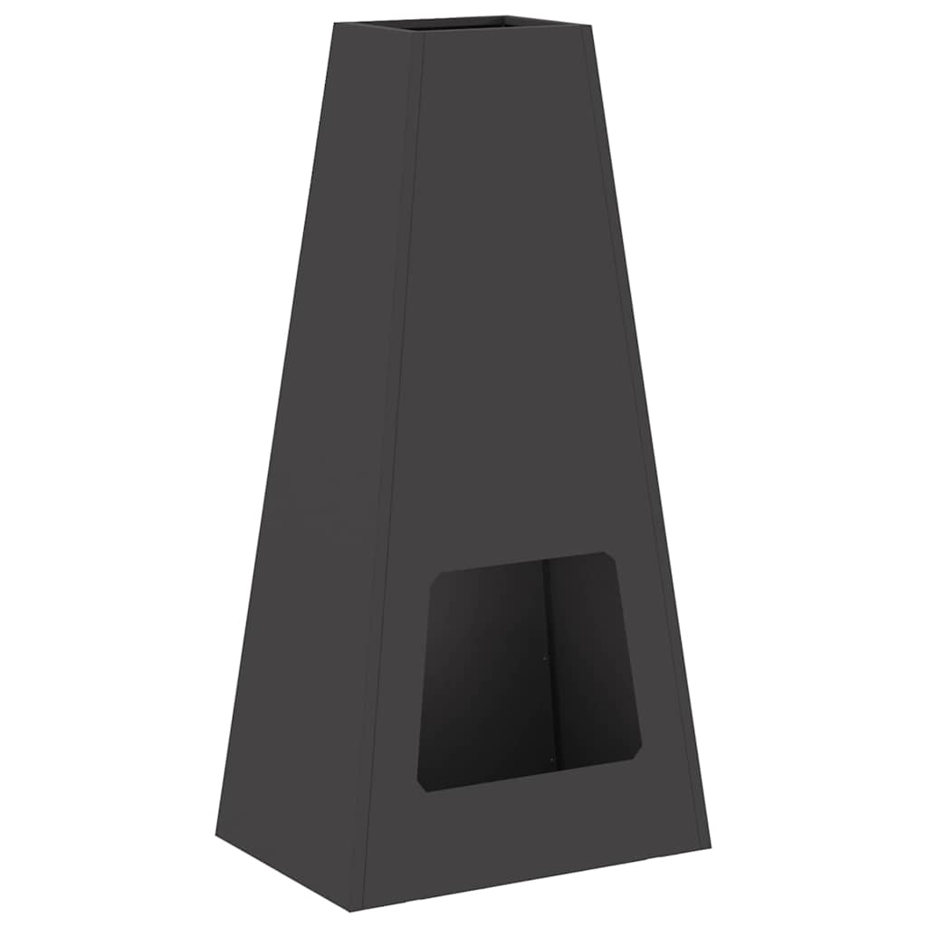 Vidaxl vuurkorf zwart 50 x 35 x 100 cm staal