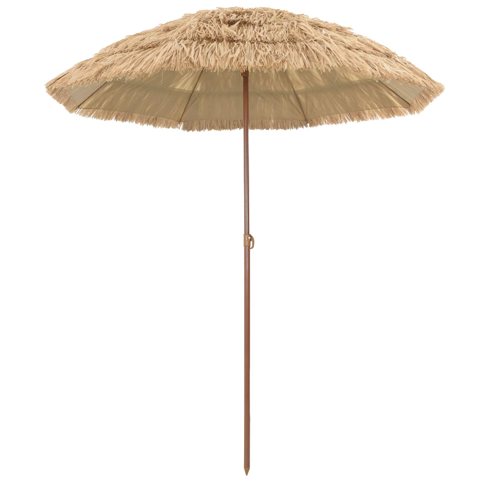 Vidaxl strandparasol naturel 255 x 255 x 255 cm polyester en staal
