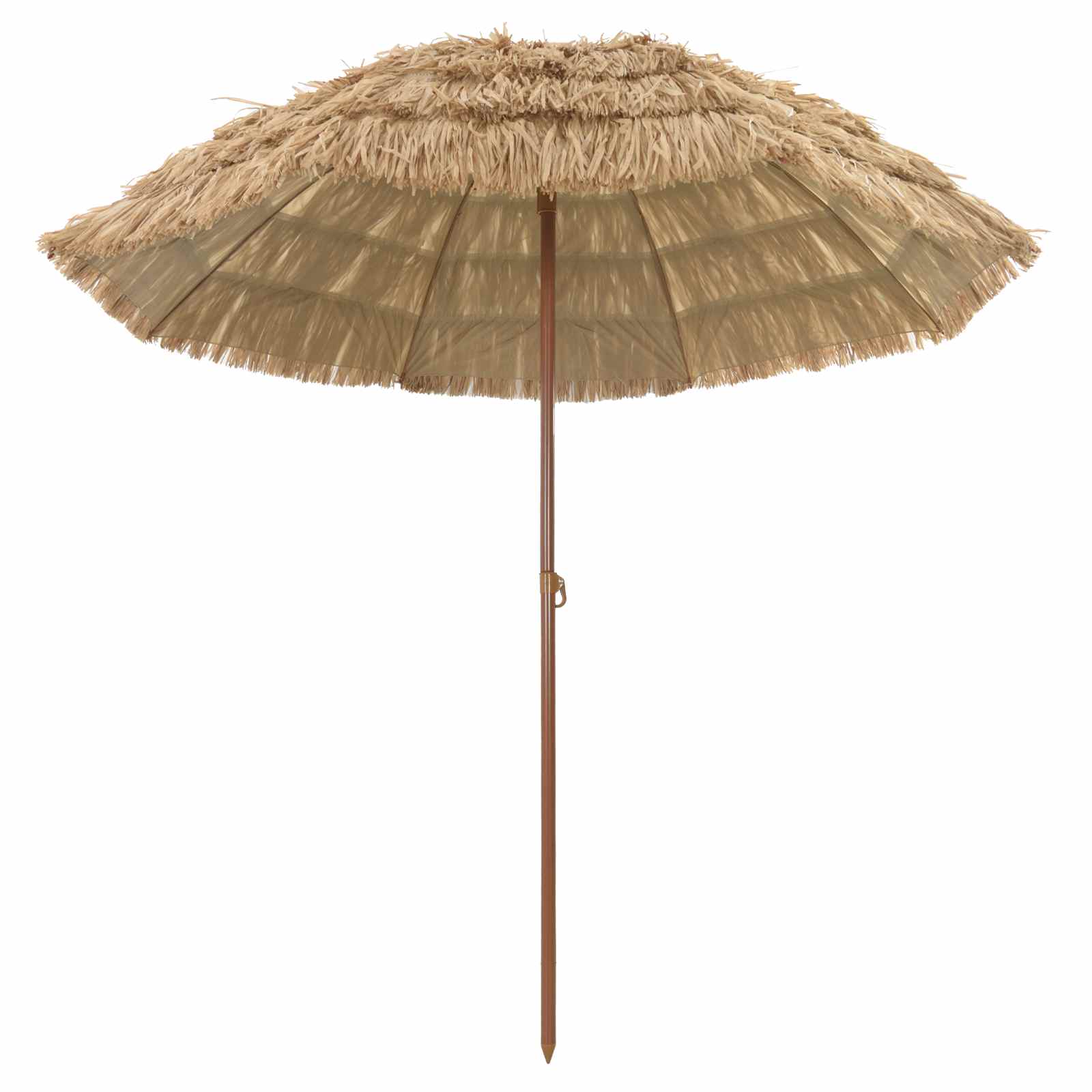 Vidaxl strandparasol naturel 255 x 255 x 255 cm polyester en staal