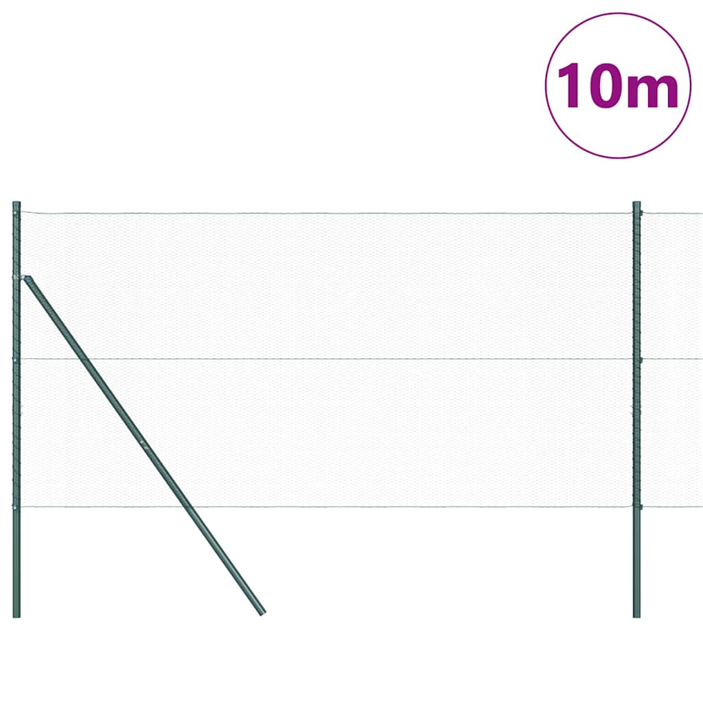 Vidaxl afrasteringspaal groen 10 x 1,2 m (13 mm gaas) staal en pvc