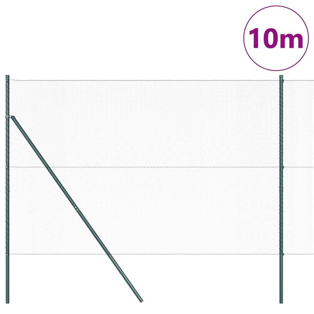 Vidaxl afrasteringspaal groen 10 x 1,6 m (13 mm gaas) staal en pvc