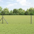 Vidaxl afrasteringspaal grijs 10 x 0,5 m (36 mm gaas) staal en pvc
