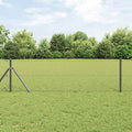 Vidaxl afrasteringspaal grijs 10 x 0,6 m (36 mm gaas) staal en pvc
