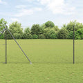 Vidaxl afrasteringspaal grijs 10 x 1,6 m (36 mm gaas) staal en pvc