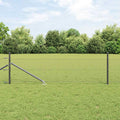 Vidaxl afrasteringspaal grijs 25 x 0,4 m (36 mm gaas) staal en pvc