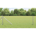 Vidaxl afrasteringspaal zilver 25 x 0,6 m (50 mm gaas) staal