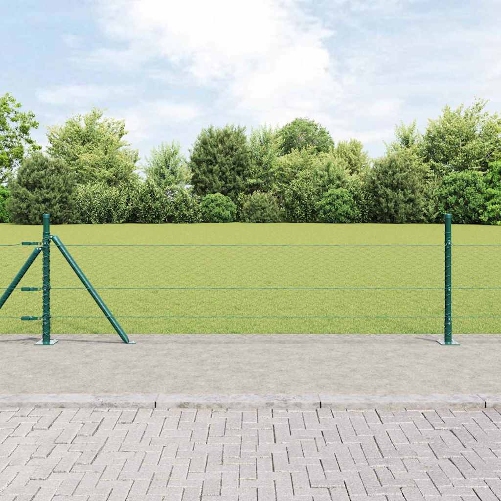 Vidaxl afrasteringspaal groen 10 x 0,5 m (25 mm gaas) staal en pvc