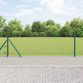 Vidaxl afrasteringspaal groen 10 x 0,6 m (36 mm gaas) staal en pvc
