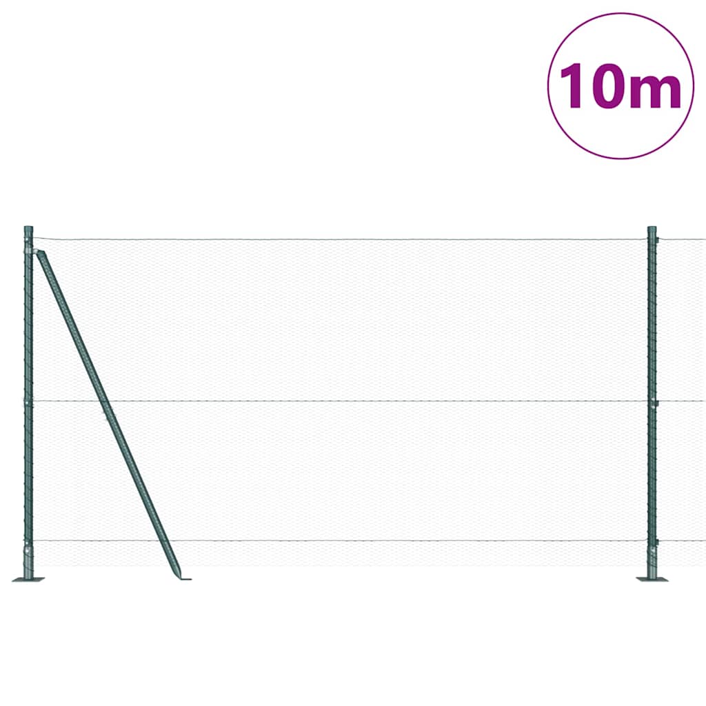 Vidaxl afrasteringspaal groen 10 x 1,2 m (13 mm gaas) staal en pvc