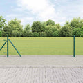 Vidaxl afrasteringspaal groen 25 x 0,4 m (25 mm gaas) staal en pvc